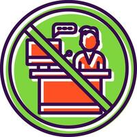 Prohibited Sign filled Design Icon vector