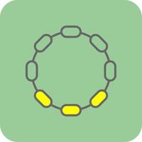 Chain Filled Yellow Icon vector