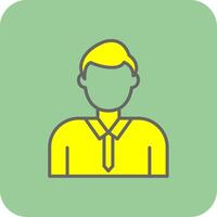 Account Manager Filled Yellow Icon vector