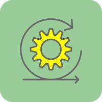 Scrum Filled Yellow Icon vector