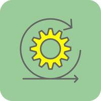 Scrum Filled Yellow Icon vector