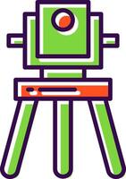 Theodolite filled Design Icon vector