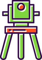 Theodolite filled Design Icon vector