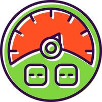 Gauge filled Design Icon vector