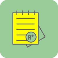 Grades Filled Yellow Icon vector