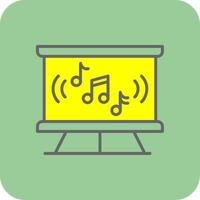 Music Class Filled Yellow Icon vector