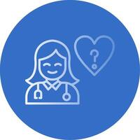 Ask a Doctor Flat Bubble Icon vector