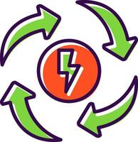 Eco Energy filled Design Icon vector