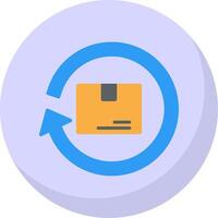 Easy Return Flat Bubble Icon vector