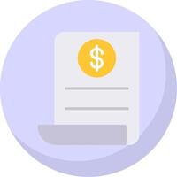 Pay Bill Flat Bubble Icon vector