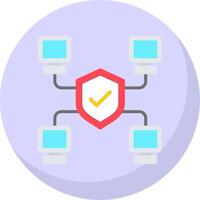 Network Flat Bubble Icon vector