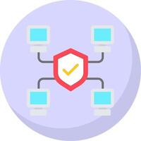 Network Flat Bubble Icon vector