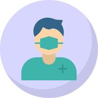 Surgeon Flat Bubble Icon vector