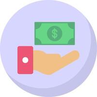 Receive Money Flat Bubble Icon vector