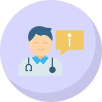 Medical Information Flat Bubble Icon vector