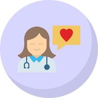 Medical Help Flat Bubble Icon vector