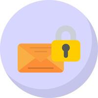 Mail Flat Bubble Icon vector