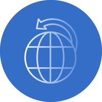 Worldwide Shipping Flat Bubble Icon vector