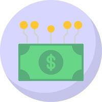 Electronic Money Flat Bubble Icon vector