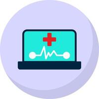 Ehealth Flat Bubble Icon vector