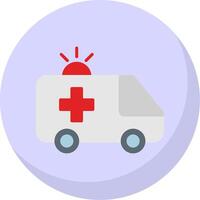 Ambulance Flat Bubble Icon vector