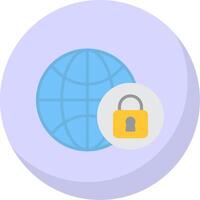 Global Security Flat Bubble Icon vector