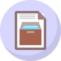 caja cerrado plano burbuja icono vector