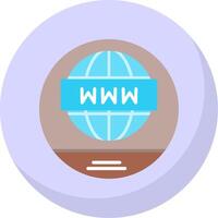 World Wide Flat Bubble Icon vector