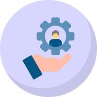 Human Resource Flat Bubble Icon vector