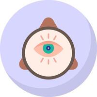 Eye Of Providence Flat Bubble Icon vector