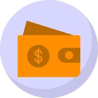 E Wallet Flat Bubble Icon vector