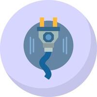 Plug-In Flat Bubble Icon vector