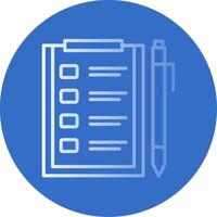 Assignment Flat Bubble Icon vector