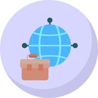 International Business Flat Bubble Icon vector
