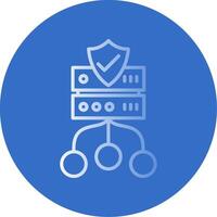 Data Protection Flat Bubble Icon vector