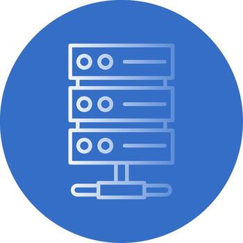 servidor estante plano burbuja icono vector