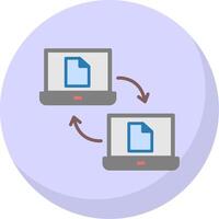Data Sharing Flat Bubble Icon vector