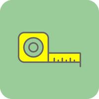 Measuring Tape Filled Yellow Icon vector