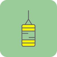 Punching Bag Filled Yellow Icon vector