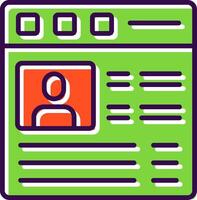 User Profile filled Design Icon vector