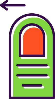 Tap Left filled Design Icon