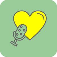 Microphone Filled Yellow Icon vector