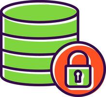 secure Database filled Design Icon vector