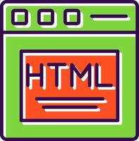 Html filled Design Icon vector