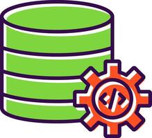 Database filled Design Icon vector