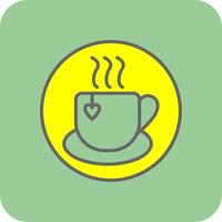 Mug Filled Yellow Icon vector