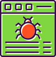 Bug filled Design Icon vector