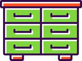 Cabinet filled Design Icon vector