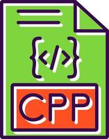 Cpp filled Design Icon vector