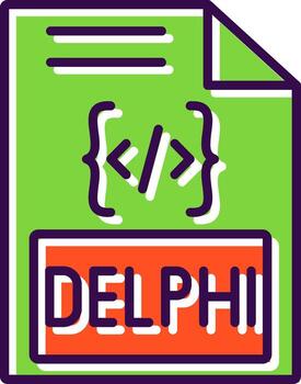 Delphi filled Design Icon vector